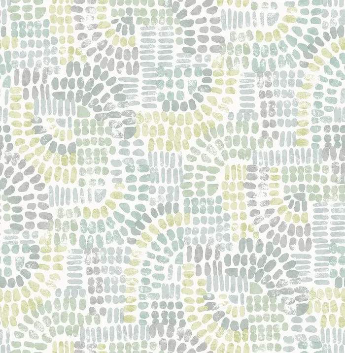A-Street Prints 4146-27214 Wanderer Aquamarine Mosiac Wallpaper