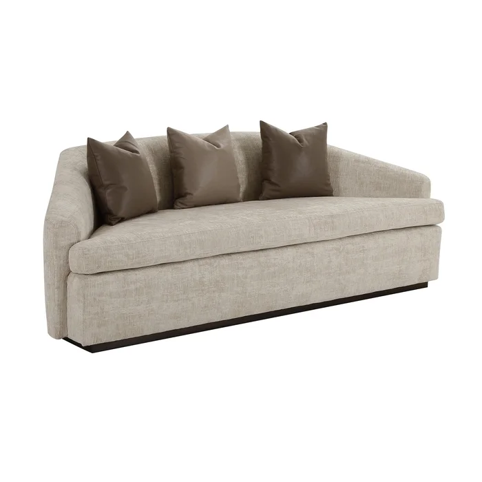 Abreeyah Beige Velvet Sofa – Local Pick Up or Local Delivery Only