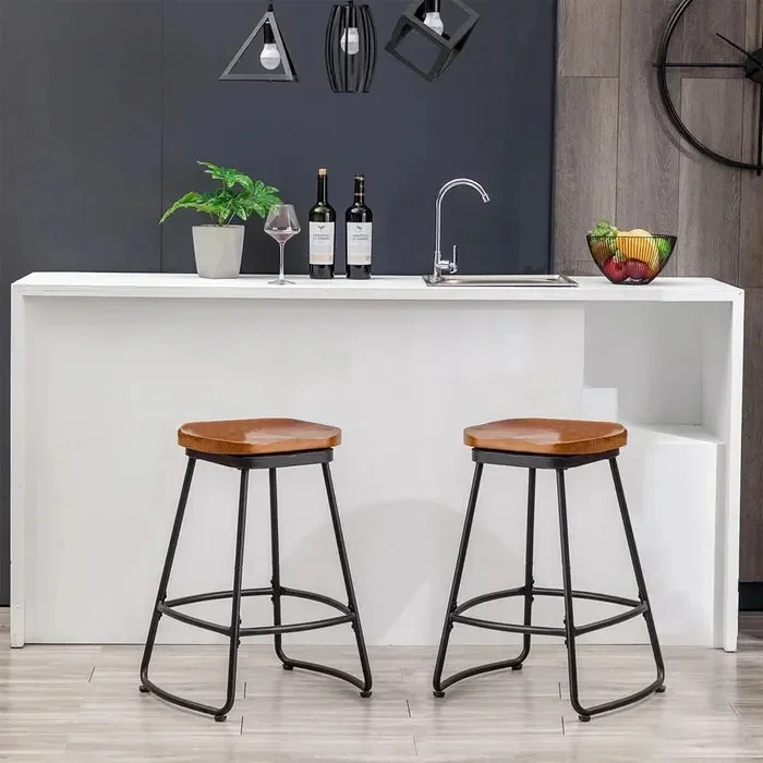 Abreu Swivel Counter Stool (24″ Seat Height) (Set of 2)