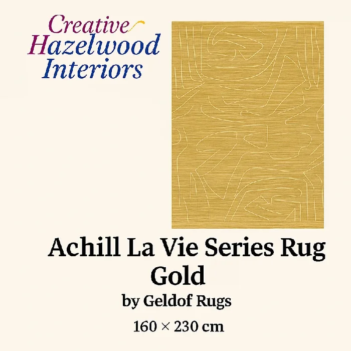 Achill La Vie Series Rug — Gold (160 × 230 cm) | Geldof Rugs