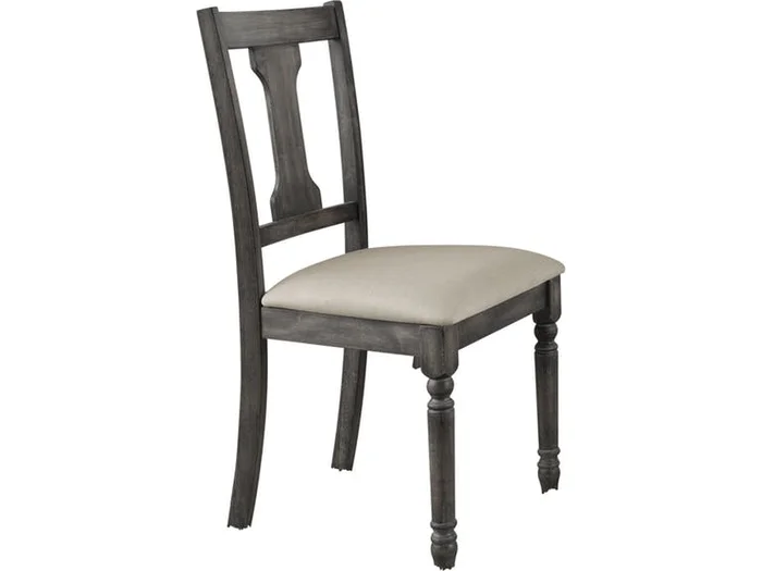 Acme 71437 Set of 2 wallace weathered washed gray finish wood dining chairs