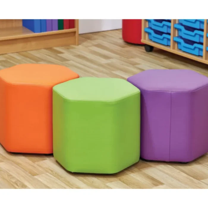 Acorn Nursery Mini Hexagon Foam Seat Set of 3