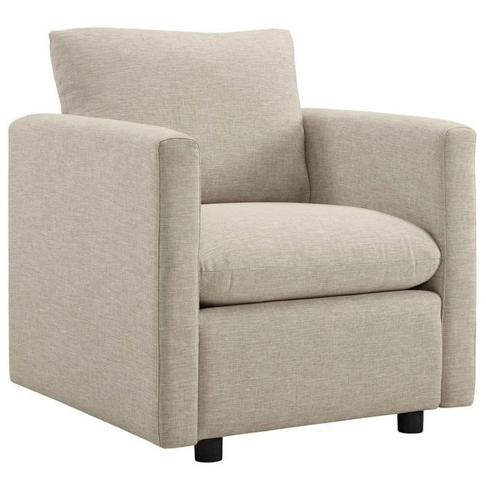 Activate Upholstered Fabric Armchair, Fabric, Beige 15028