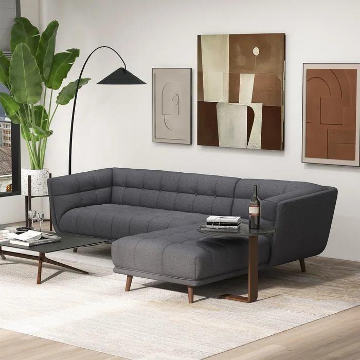 Addison – L Shape Sectional Sofa Tufted