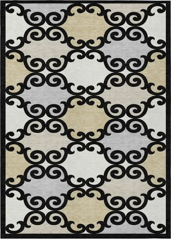 Addison Chantille ACN883 Black Rug