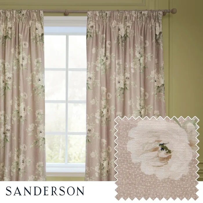 ADELE 228X182 EYELET CURTAINS ROSE
