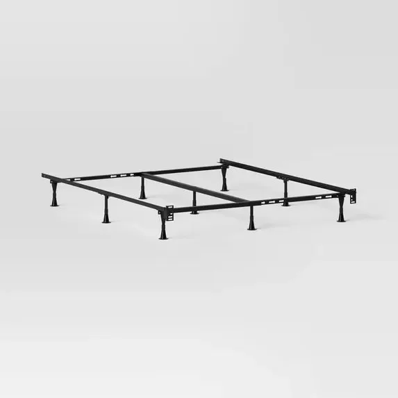 Adjustable Metal Bed Frame Black