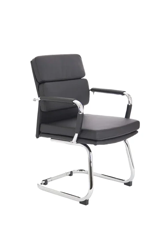 Advocate Medium Back Leather Visitor Office Chair With Arms