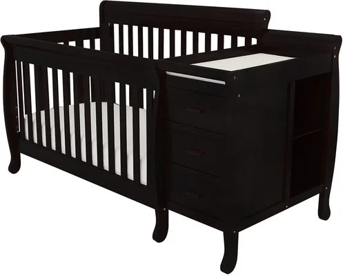 AFG Baby Kimberly 3 in 1 Convertible Crib and Changer Black