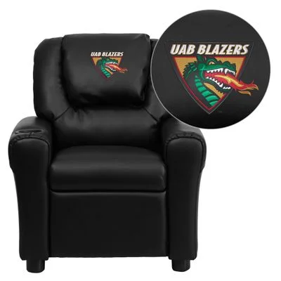 Alabama at Birmingham Blazers Embroidered Black Vinyl Kids Recliner – DG-ULT-KID-BK-45021-EMB-GG