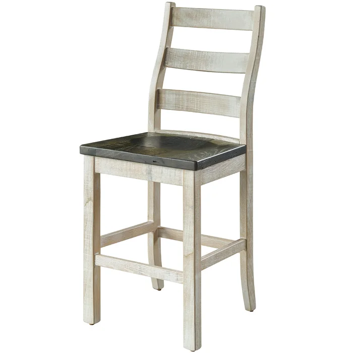 Alabaster Rustic Reclaimed Oak Bar Chairs