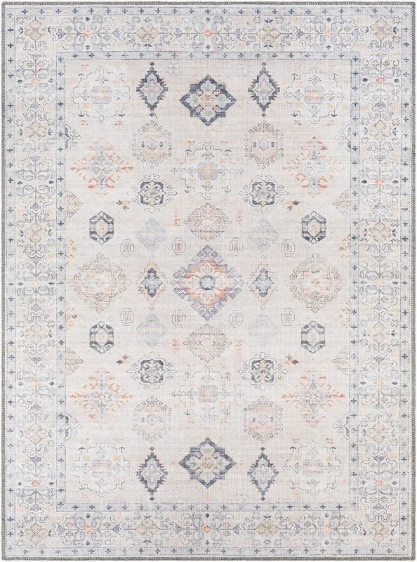 Alanya ALY-2302 6′ x 9′ Machine Woven Washable Area Rug