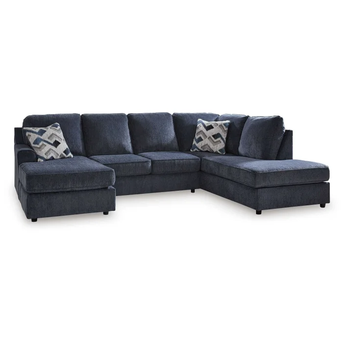 Albar Place – Cobalt – 2-Piece Sectional With Laf Sofa Chaise