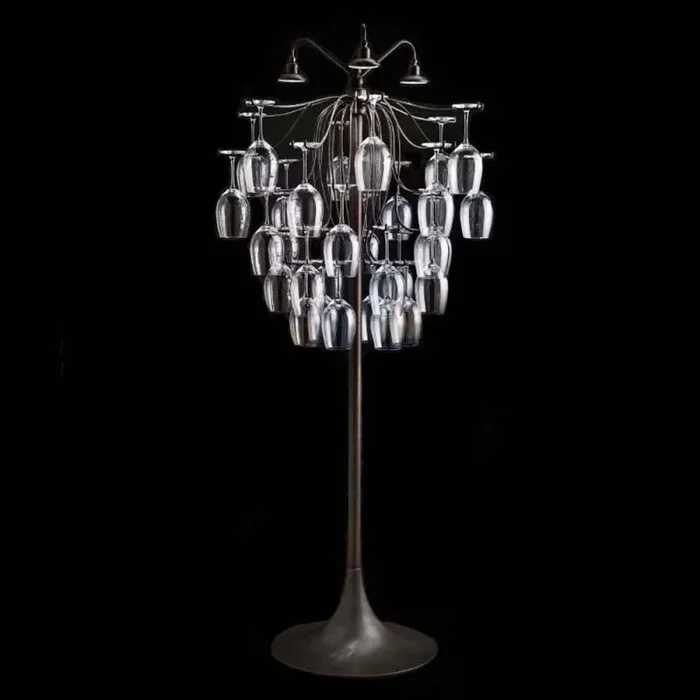 Aldo Bernardi Sauvignon Floor LED Glass Holder Lamp