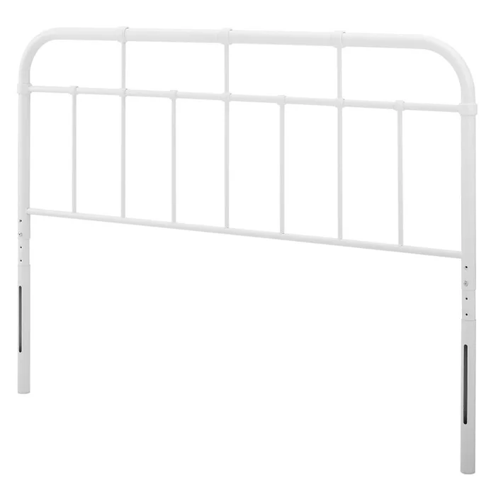 Alessia Full Metal Headboard, Metal, White, 21380