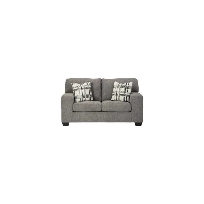 Alessio Loveseat – Pearl Silver, 68″