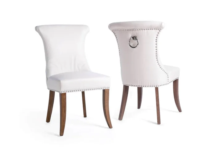 Alpine Chair ( Set of Two ), White Leather