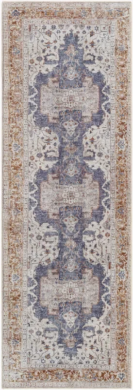 Amelie AML-2374 8ft Runner Machine Woven Washable Runner Rug