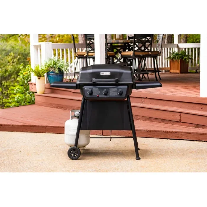 American Gourmet 3 – Burner Free Standing Liquid Propane 30000 BTU Gas Grill