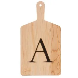 American Made Solid Maple Wood Monogrammed “A” Cheese Board