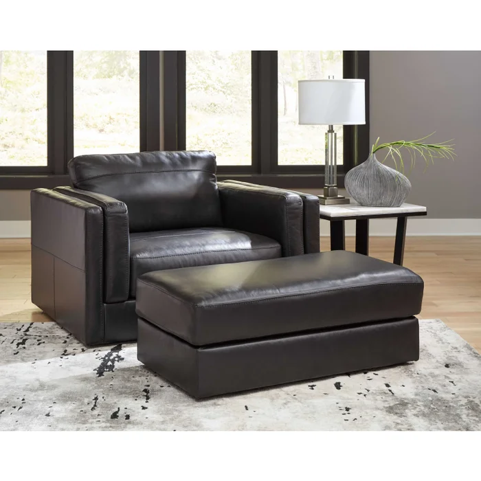 Amiata – Onyx – 2 Pc. – Chair And A Half, Ottoman