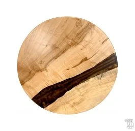 Amish Crafted Solid Rustic Maple Wood Vermillion 16″ Lazy Susan in Espresso