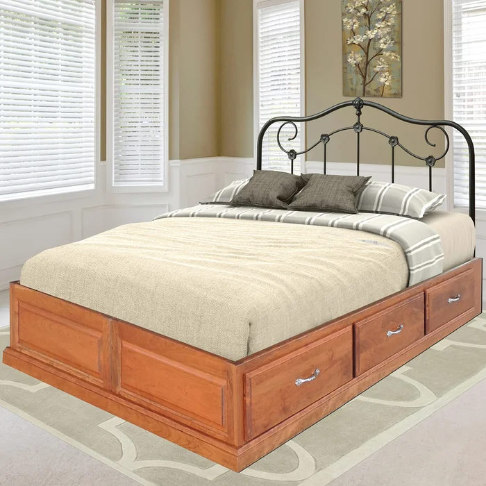 Amish Platform Bed with Underbed Storage