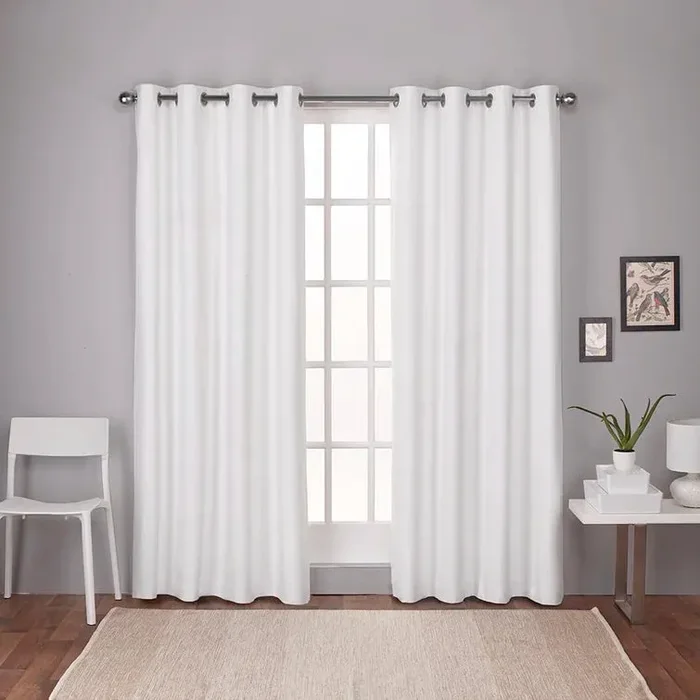Andish Solid Room Darkening Thermal Grommet Curtain Panels, 54”W x 108”L, (Set of 2)