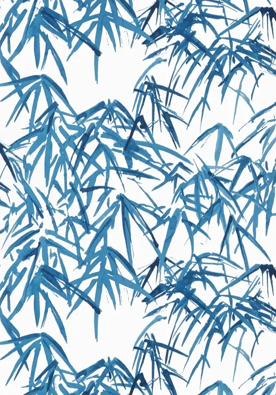 Anna French AT9867 KYOTO LEAVES Navy Wallpaper