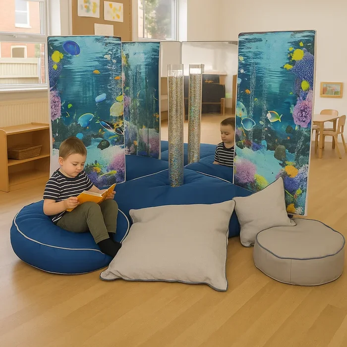 Aquarium Bubble Tube Nurture Corner Sensory Bean Bag Set