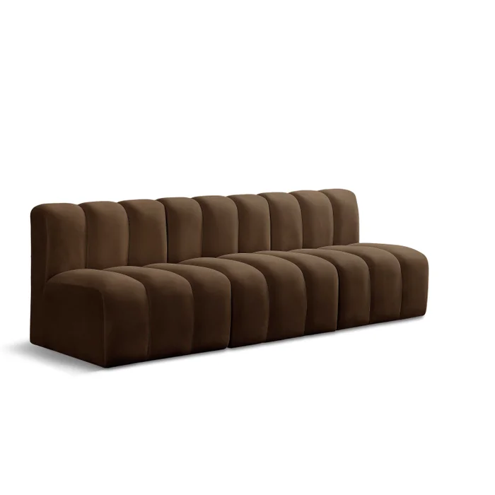 Arc – Velvet 4 Piece Modular Straight Sofa
