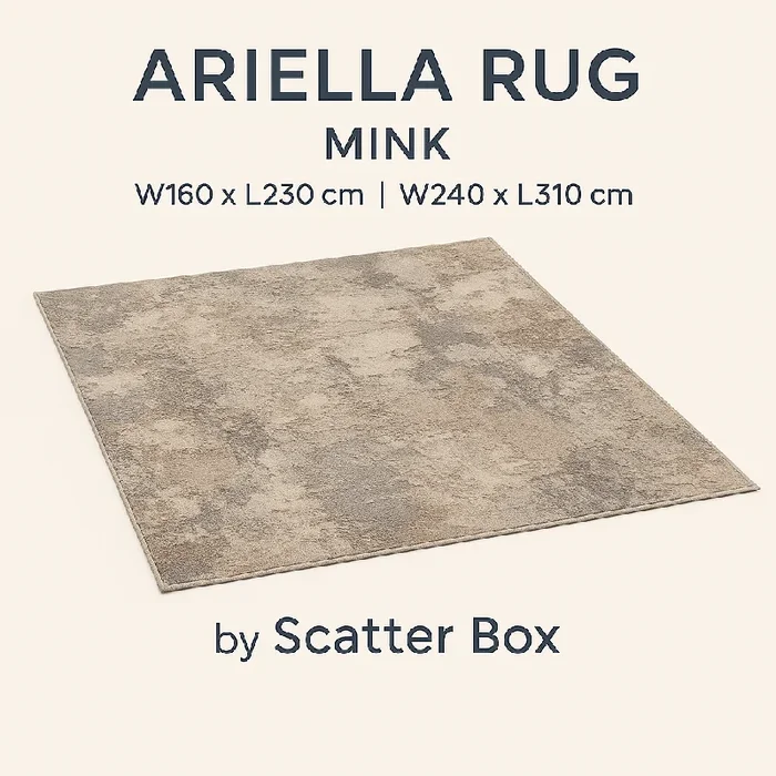 Ariella Rug Mink | Power-Loomed Blend by Scatter Box