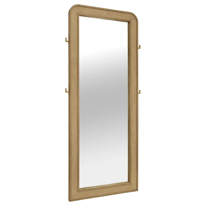 Arini – Cane Weave Full Length Standing Floor Mirror – Sand Wash