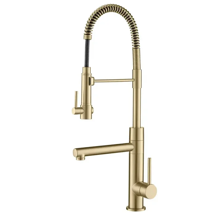 Artec Pro 2-Function Commercial Style Pre-Rinse Kitchen Faucet – Spot Free Antique Champagne Bronze