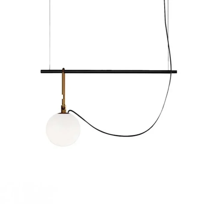 Artemide nh S1 14 brass suspension lamp