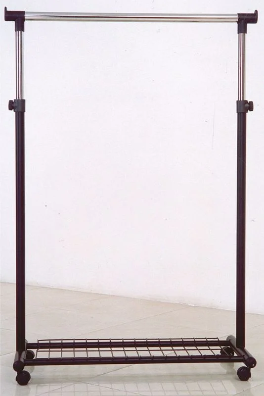 Asia Direct 505BK 17 stories Detwiler Portable check coat hanger rack with casters and extensions