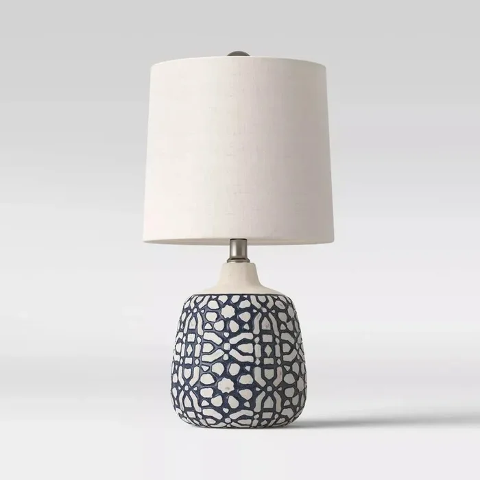 Assembled Ceramic Table Lamp Blue