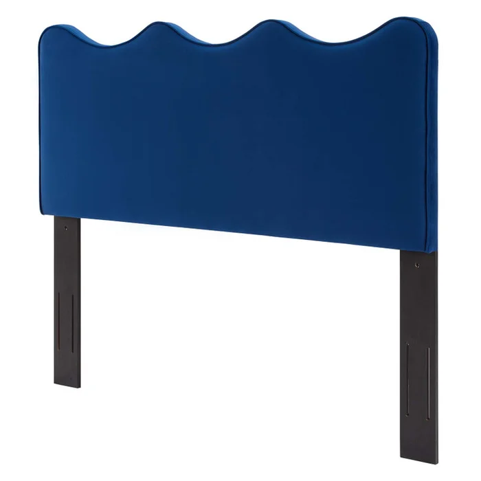 Athena Performance Velvet King/California King Headboard, Velvet, Blue Navy, 22363