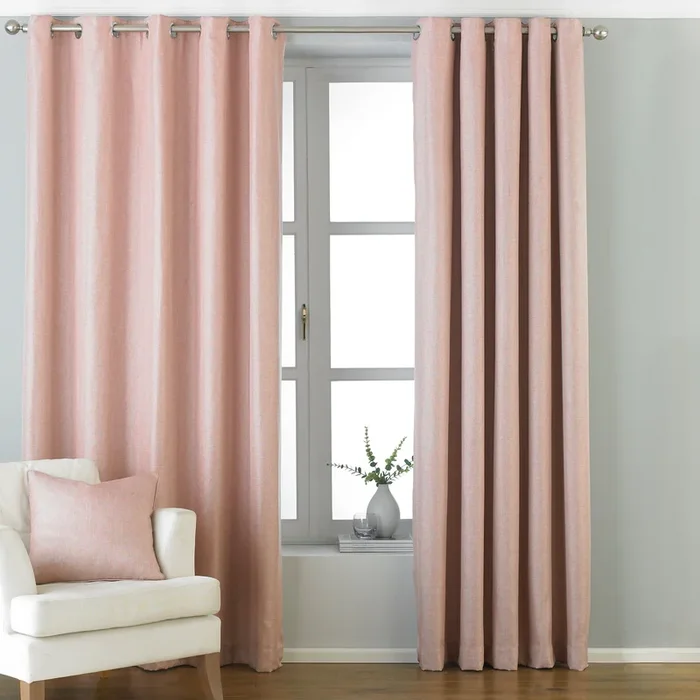 ATLANTIC 117X183 RING TOP CURTAINS BLUSH