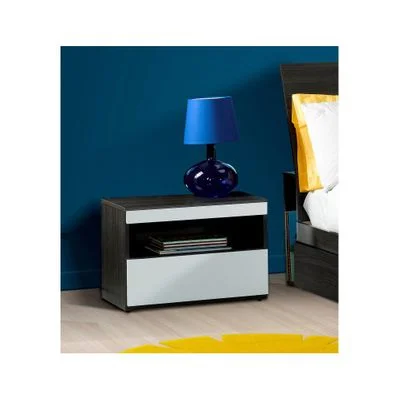 Atom Night Table with Techno Shelf & 1 Drawer – Nexera Furniture