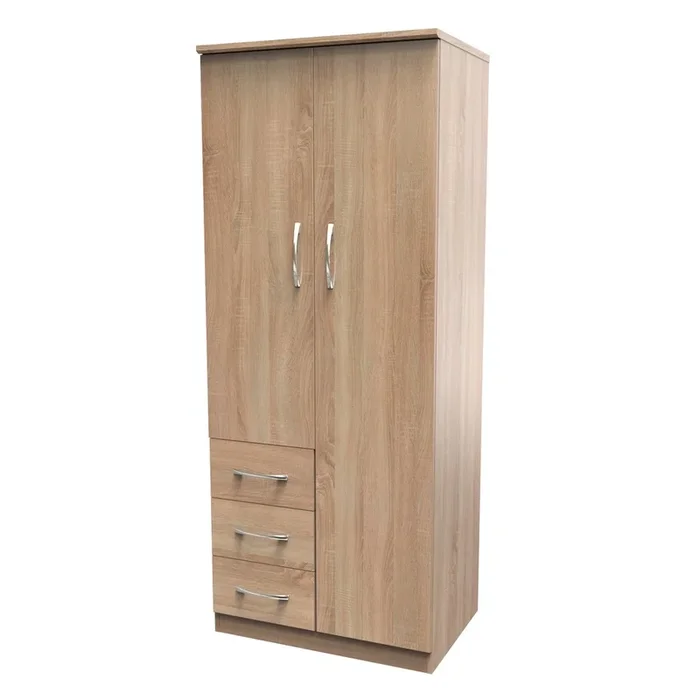 Avon 3 Drawer 2 Door Double Combination Wardrobe