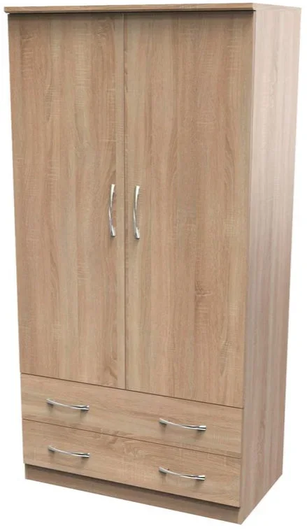 Avon Wide 2 Door 2 Drawer Double Wardrobe