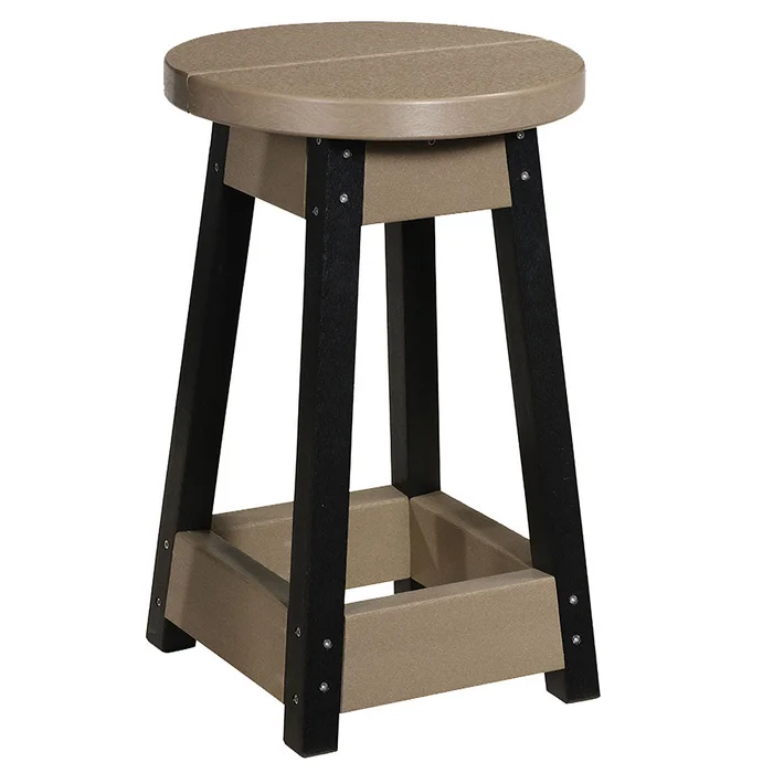 Azure Poly Round Stool Set of 6 (Dining, Balcony, or Bar Height Options)
