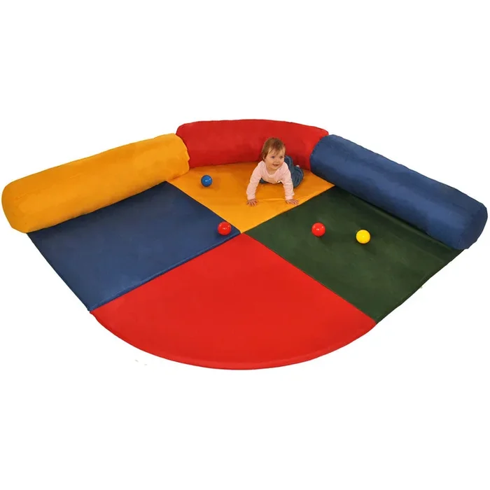 Baby Care Corner Soft Play Multi Colour Floor Mat + Bolsters