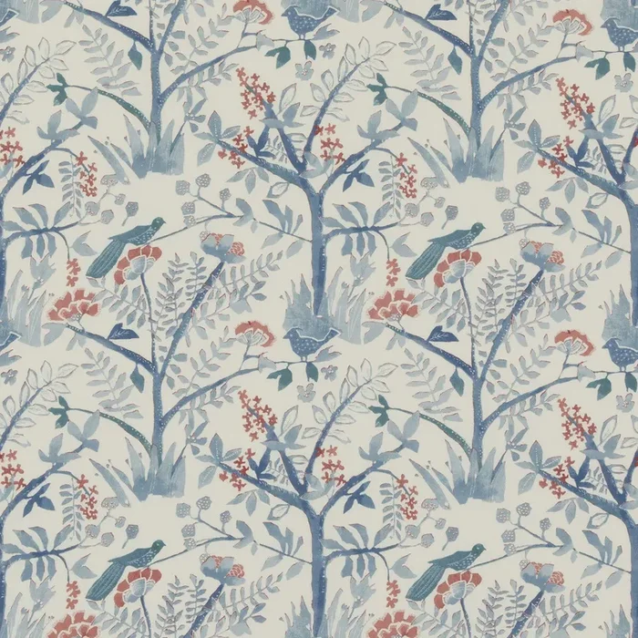 BAKER LIFESTYLE PP50502.1.0 LULWORTH BLUE/RED Fabric