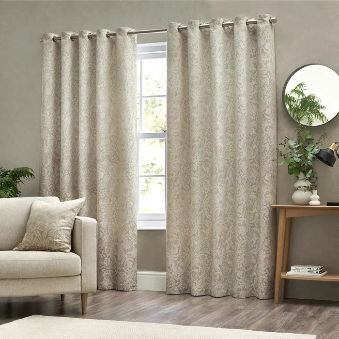 BALI 228X228 EYELET CURTAINS NATURAL
