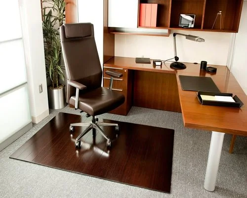Bamboo Roll-Up Office Chair Mat in Dark Cherry – AMB24015W