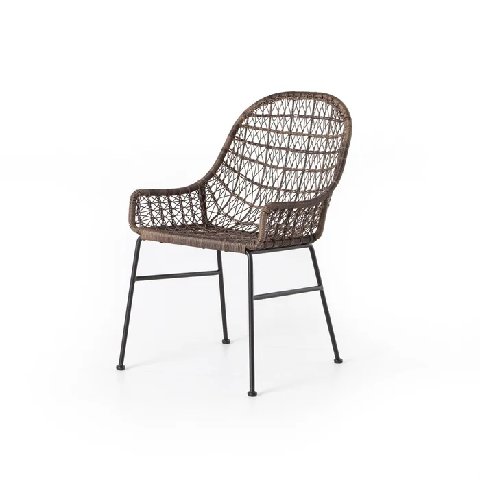 Bandera Outdoor Woven Dining Chair – Natural Black