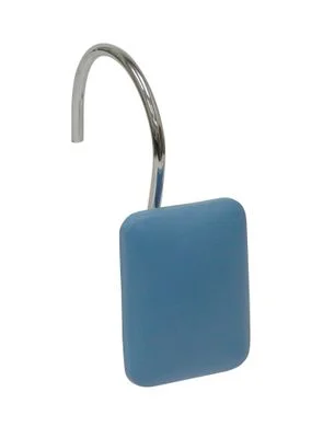Bathroom Shower Curtain Hook with Blue Rectangle Shape – 12453