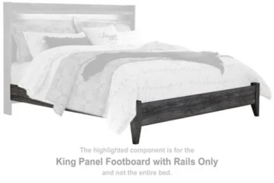 Baystorm – Gray – King Panel Footboard w/Rails